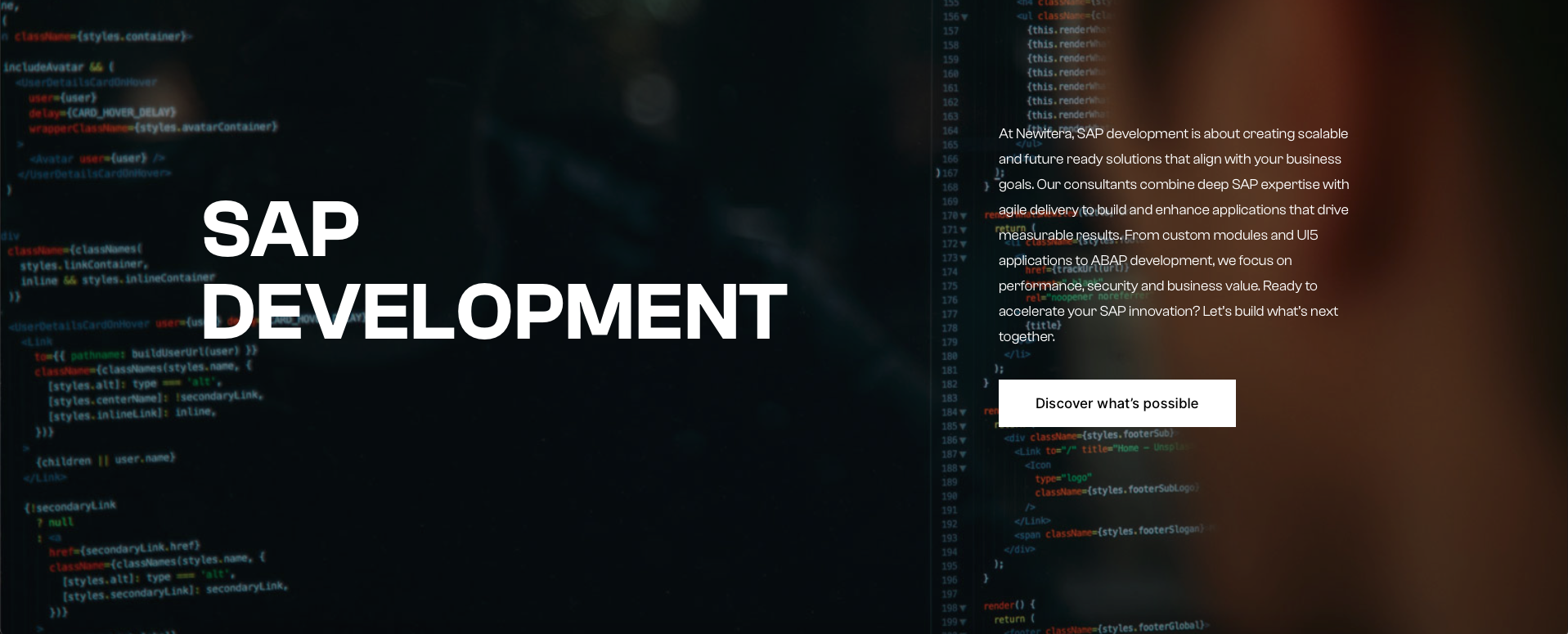 SAP Development: Creating Future Ready Solutions - newITera